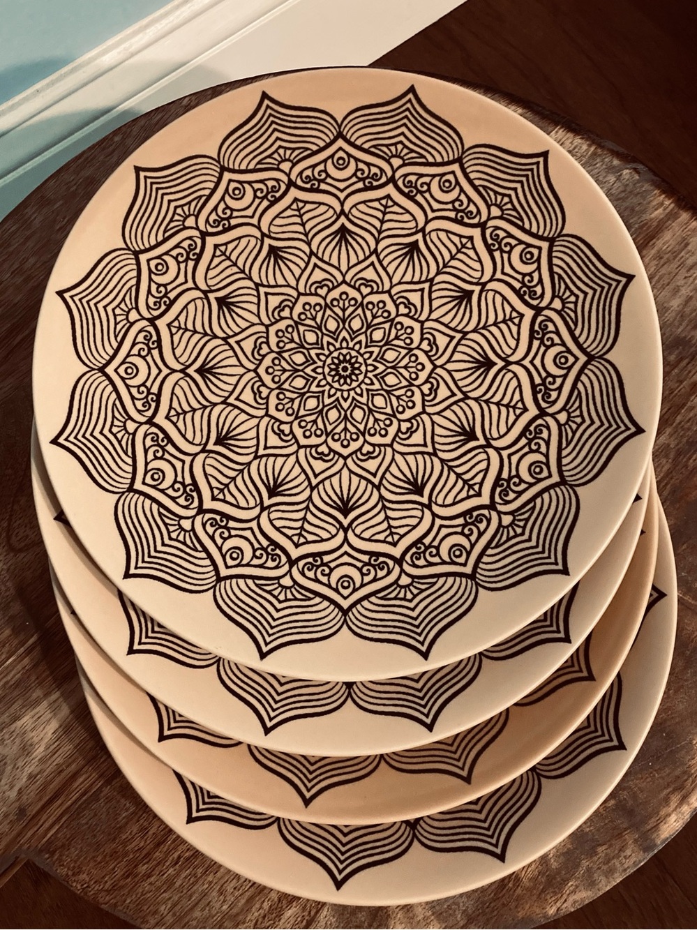 NWT Anthropologie Danica Heirloom Mandala Pattern Ceramic Dinner Plates